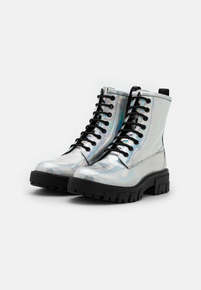 HUGO AXEL BOOTIE - Bottines à Lacets - Silver-coloured 3 HUGO AXEL BOOTIE - Bottines à Lacets - Silver-coloured – Image 3