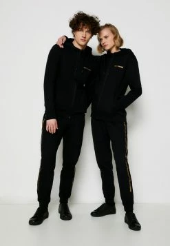 HUGO DINORO METALLIC UNISEX - Sweat à Capuche Zippé - Black/gold -Pas Cher Hugo Boutique 0e16cc8fb93b442db98ce14bf37c5281