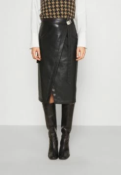 HUGO REMALI - Jupe Portefeuille - Black