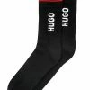HUGO 2P SH RIB LOGO CC - Chaussettes - Black