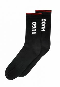 HUGO 2P SH RIB LOGO CC - Chaussettes - Black