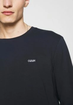 HUGO DEROL - T-shirt à Manches Longues - Dark Blue -Pas Cher Hugo Boutique 219e212e887a4b58afe5277e802174aa