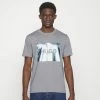 HUGO DOLIVE - T-shirt Imprimé - Silver
