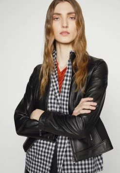 HUGO LANORE - Veste En Cuir - Black -Pas Cher Hugo Boutique 2a3bf5772c004dbab802632ec61c6c18