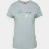 HUGO THE SLIM TEE - T-shirt Imprimé - Light Pastel Blue