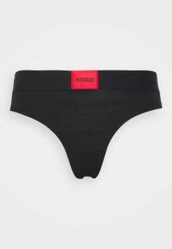 HUGO THONG LABEL - String - Black -Pas Cher Hugo Boutique 2edbc67b5ded48fbb3dcaab801db328a