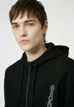 HUGO DEERIO - Sweat à Capuche Zippé - Black -Pas Cher Hugo Boutique 37695cd1ca9d4f33b0f5e1297a67628b