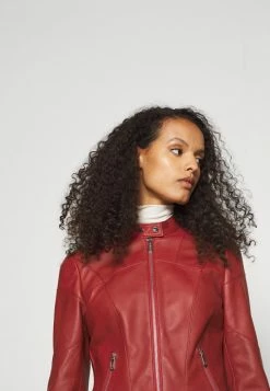 HUGO LIBRA - Veste En Cuir - Dark Red -Pas Cher Hugo Boutique 3fc85f07bb2c4c8fb03fa1d51d23d70c