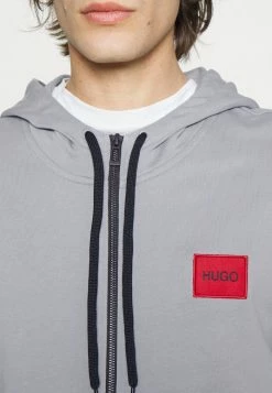 HUGO DAPLE - Sweat à Capuche Zippé - Silver -Pas Cher Hugo Boutique 40a93c477a504bad82f1c82394278e52