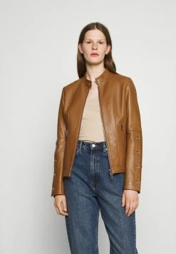 HUGO LISAKA - Veste En Cuir - Rust/copper