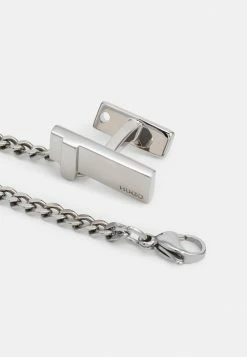 HUGO E-CHAIN - Boutons De Manchette - Silver-coloured -Pas Cher Hugo Boutique 444ee97ec6f648fbaa212aeaa40c9b16