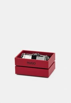 HUGO E-CHAIN - Boutons De Manchette - Silver-coloured -Pas Cher Hugo Boutique 614b32fe0ec549849310622518f563b5