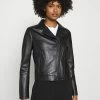 HUGO LOVERI - Veste En Cuir - Black