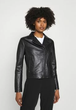 HUGO LOVERI - Veste En Cuir - Black