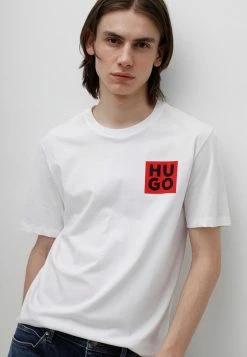 HUGO T-shirt Imprimé - White -Pas Cher Hugo Boutique 6f45edbbac19423c81fcab791d30cf42