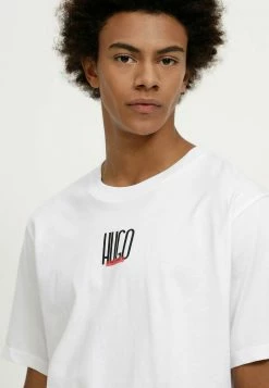HUGO T-shirt Imprimé - White -Pas Cher Hugo Boutique 7215d7e0ff1840c5a1c74b5f152a3a17