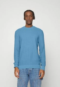 HUGO STRUCTURO - Pullover - Medium Blue