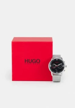 HUGO ADVISE - Montre - Silver-coloured/black -Pas Cher Hugo Boutique 7de6ea4f5279454cb06239c9a2ab5bd7