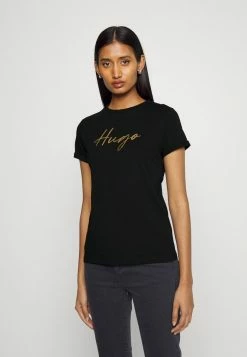 HUGO THE SLIM TEE - T-shirt Imprimé - Black