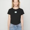 HUGO THE SLIMTEE - T-shirt Imprimé - Black