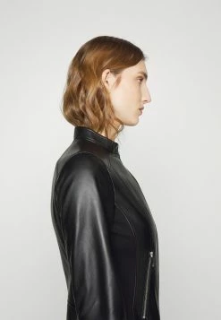 HUGO LANORE - Veste En Cuir - Black -Pas Cher Hugo Boutique 8ac70c37f8404aeba16e0ede52c51b70