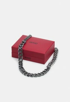 HUGO E FUNCTIONAL NECKLAC - Collier - Silver-colured -Pas Cher Hugo Boutique 9b1fd3bf29224238a5ac108102347d1a