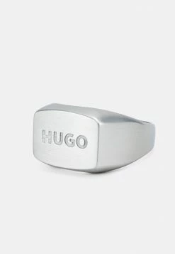 HUGO LOGOBOLD - Bague - Silver-coloured -Pas Cher Hugo Boutique b064feb53d00479986d02ca054453572