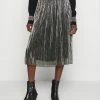 HUGO REGLISSY - Jupe Trapèze - Mottled Dark Grey