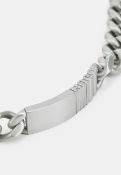 HUGO LOGO BRACELET UNISEX - Bracelet - Silver-coloured -Pas Cher Hugo Boutique b9dc324bc0594faab9101be420bd17e6