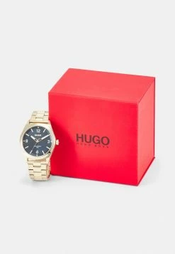 HUGO MAKE - Montre - Gold-coloured/blue -Pas Cher Hugo Boutique baf71aefcd15413eb49dbe0b5891d66c