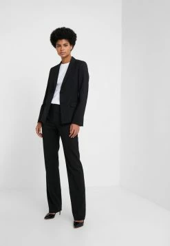 HUGO THE LONG JACKET - Blazer - Black -Pas Cher Hugo Boutique bd48bbb7f3054b56871f48181f6fe773