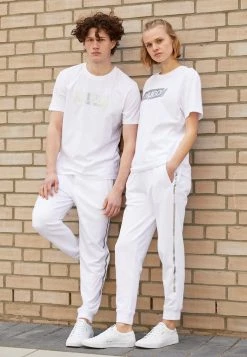 HUGO DIRAGOLINO METALLIC UNISEX - T-shirt Imprimé - White/silver -Pas Cher Hugo Boutique bfa27932a1394407ba4c8d2e1e14d212