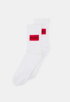 HUGO LABEL 2 PACK UNISEX - Chaussettes - White