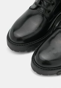 HUGO AXEL MID BOOT - Bottes à Lacets - Black -Pas Cher Hugo Boutique dfbcdf02e3244b008e394c2470fd5614