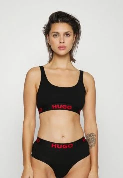 HUGO BRALETTE SPORTY LOGO - Brassière - Black