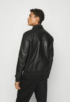 HUGO LYAN - Veste En Cuir - Black -Pas Cher Hugo Boutique e80b08924dd1408f952055cdb26cd1df