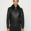 HUGO LYAN - Veste En Cuir - Black