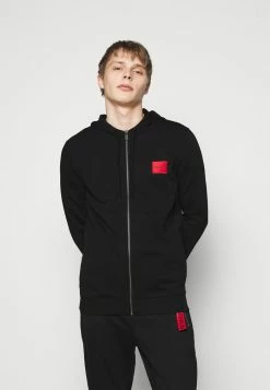HUGO DAPLE - Sweat à Capuche Zippé - Black