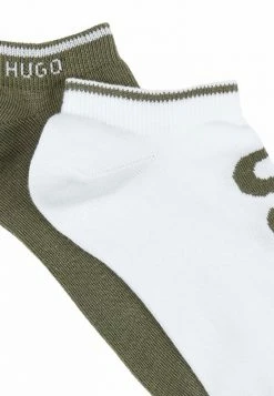 HUGO LOGO 2 PACK - Chaussettes - Khaki -Pas Cher Hugo Boutique fb35f4925563443f852e7da305dff4fd