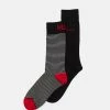 HUGO STRIPE 2 PACK - Chaussettes - Black