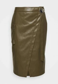 HUGO REMALI - Jupe Portefeuille - Dark Beige -Pas Cher Hugo Boutique ff511581288d40cf9fcfdcf16b82dca6